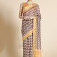 Contemporary Chanderi Cotton Brown Digital Print Saree