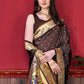 Contemporary Silk Brown Patch Border Saree