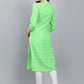 Party Wear Kurti Cotton Sea Green Booti Kurtis