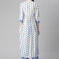 Casual Kurti Cotton Blue White Print Kurtis