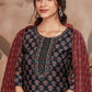 Salwar Suit Chanderi Black Digital Print Salwar Kameez