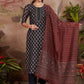 Salwar Suit Chanderi Black Digital Print Salwar Kameez