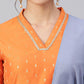 Palazzo Salwar Suit Chanderi Silk Orange Woven Salwar Kameez