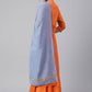 Palazzo Salwar Suit Chanderi Silk Orange Woven Salwar Kameez