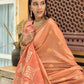 Contemporary Chanderi Silk Peach Weaving Saree