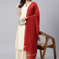 Straight Salwar Suit Chanderi Silk Off White Woven Salwar Kameez