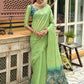 Classic Chanderi Silk Green Weaving Saree