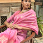 Traditional Saree Chanderi Silk Pink Weaving Saree