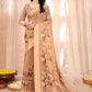 Classic Chiffon Beige Fancy Work Saree