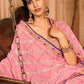 Contemporary Chiffon Pink Foil Print Saree