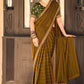 Classic Chiffon Green Embroidered Saree