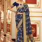 Classic Chiffon Blue Jacquard Work Saree