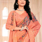 Trendy Saree Chiffon Orange Fancy Work Saree