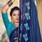 Contemporary Chiffon Blue Foil Print Saree