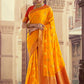 Classic Chiffon Silk Yellow Weaving Saree