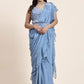 Classic Chiffon Blue Mirror Saree