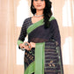 Contemporary Chiffon Black Fancy Work Saree