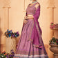 A Line Lehenga Chiffon Purple Digital Print Lehenga Choli