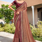 Classic Chiffon Brown Swarovski Saree