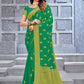 Classic Chiffon Viscose Green Weaving Saree