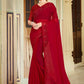 Trendy Saree Chiffon Maroon Stone Saree