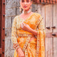 Classic Chiffon Mustard Fancy Work Saree