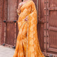 Classic Chiffon Mustard Fancy Work Saree