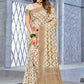 Contemporary Chiffon Viscose Off White Weaving Saree