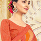 Contemporary Chiffon Orange Patch Border Saree