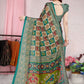 Trendy Saree Chiffon Green Patola Print Saree