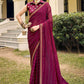 Trendy Saree Chiffon Pink Embroidered Saree