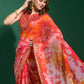 Trendy Saree Chiffon Pink Patch Border Saree