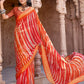 Classic Chiffon Red Print Saree