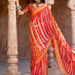 Classic Chiffon Red Print Saree
