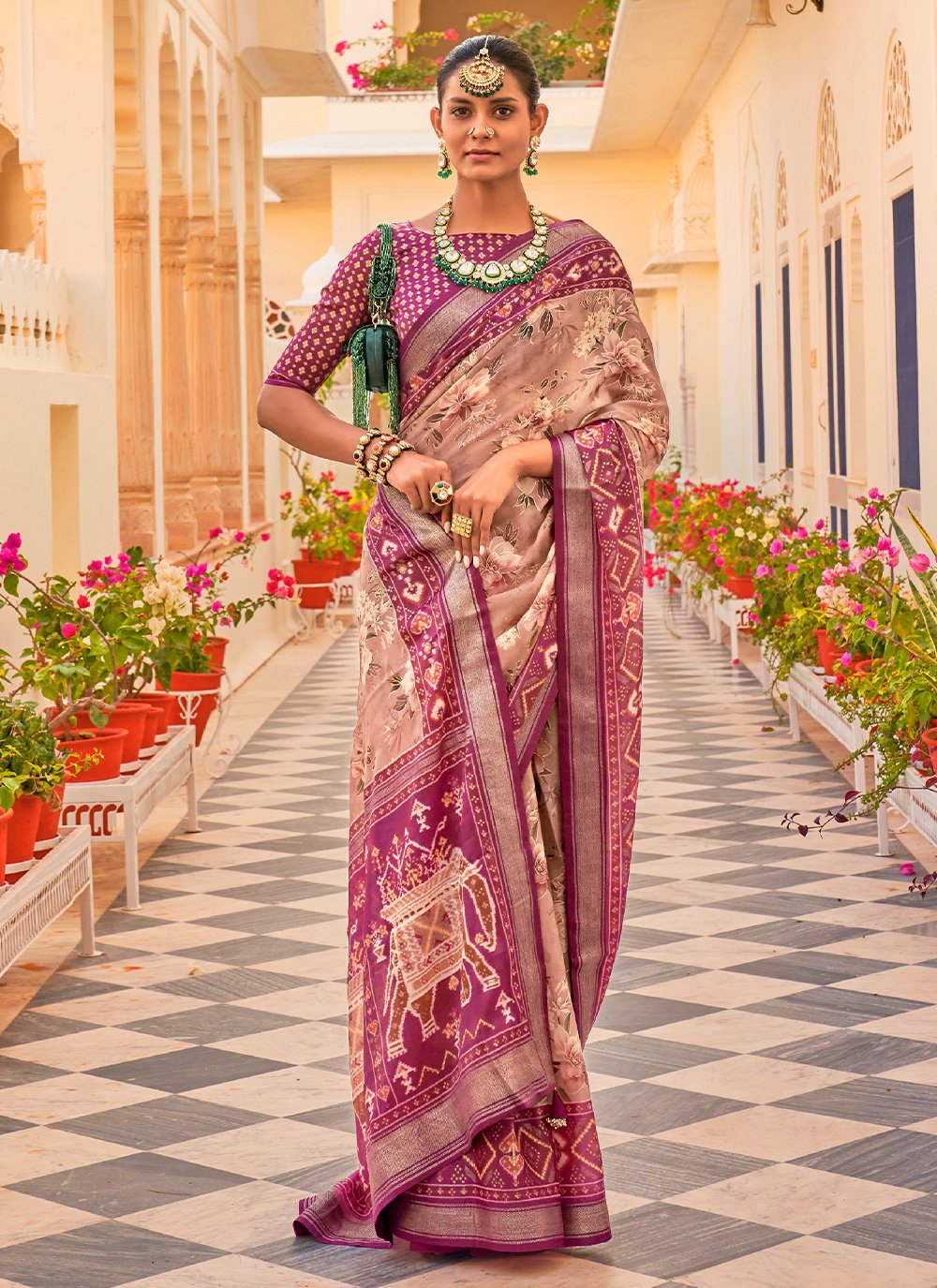 Contemporary Chiffon Silk Multi Colour Print Saree