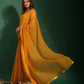 Trendy Saree Chiffon Yellow Mirror Saree