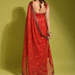 Trendy Saree Chiffon Red Print Saree