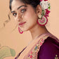 Classic Chiffon Pink Embroidered Saree