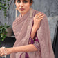 Classic Chiffon Mauve Embroidered Saree