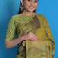 Classic Chiffon Sea Green Print Saree