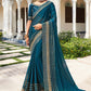 Classic Chiffon Blue Swarovski Saree