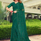 Trendy Saree Chiffon Turquoise Stone Saree