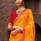 Trendy Saree Chiffon Yellow Bandhej Saree