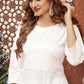 Gown Rayon White Chikankari Work Gown