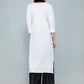 Designer Kurti Rayon White Chikankari Work Kurtis