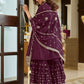 Pakistani Salwar Suit Chinon Purple Embroidered Salwar Kameez