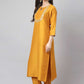 Salwar Suit Chinon Mustard Embroidered Salwar Kameez