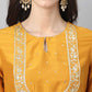 Salwar Suit Chinon Mustard Embroidered Salwar Kameez