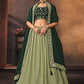 Lehenga Choli Chinon Green Embroidered Lehenga Choli