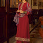 Salwar Suit Chinon Maroon Embroidered Salwar Kameez